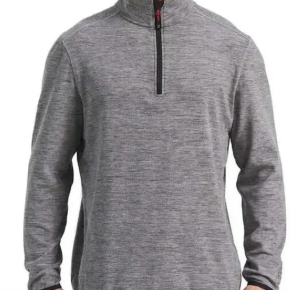 Avalanche Men's Quarter Zip Stand Up Collar Top, Gray,‎ Size L - Picture 3 of 7
